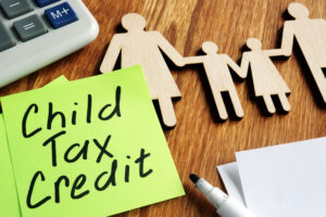 child tax credit on a sticky note